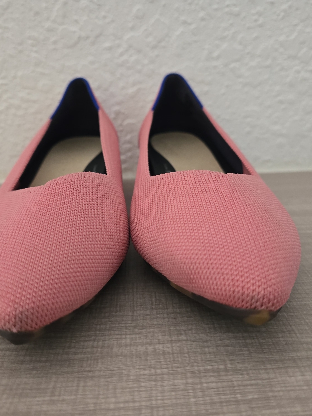 Rothy’s Pink Pointed Toe Low Block Heels Tortoise Sole Size 8.5 - Picture 5 of 11